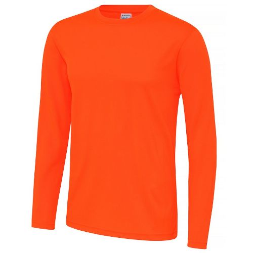 Awdis Just Cool Long Sleeve Cool T Electric Orange